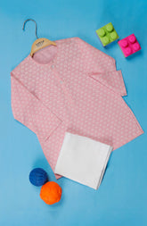 FESTIVE'23 INFANT PRINTED KAMEEZ SHALWAR PINK