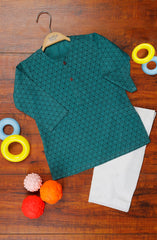 FESTIVE'23 INFANT PRINTED KAMEEZ SHALWAR GREEN