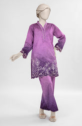 EMBROIDERED CAMBRIC STITCHED 2 PIECE