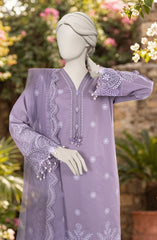 EMBROIDERED CAMBRIC 3PCS UNSTITCHED