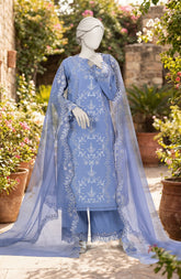 EMBROIDERED CAMBRIC 3PCS UNSTITCHED