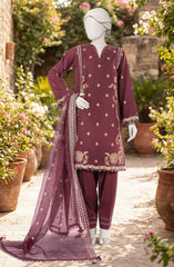 EMBROIDERED CAMBRIC 3PCS UNSTITCHED