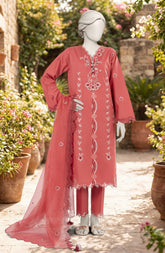 EMBROIDERED CAMBRIC 3PCS UNSTITCHED