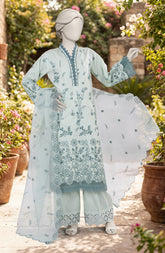 EMBROIDERED CAMBRIC 3PCS UNSTITCHED