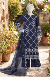 EMBROIDERED CAMBRIC 3PCS UNSTITCHED