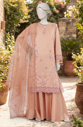 EMBROIDERED CAMBRIC 3PCS UNSTITCHED