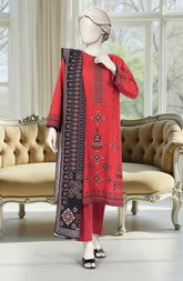 PRINTED KHADDAR 3PCS UNSTITCHED