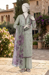 EMBROIDERED PRINTED LAWN 3PCS UNSTITCHED