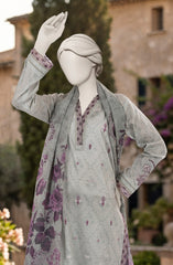 EMBROIDERED PRINTED LAWN 3PCS UNSTITCHED