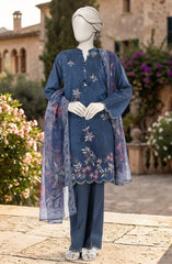 EMBROIDERED PRINTED LAWN 3PCS UNSTITCHED