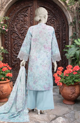 EMBROIDERED TWILL VISCOSE 3 PCS UNSTITCHED