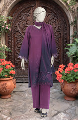 EMBROIDERED TWILL VISCOSE 3 PCS UNSTITCHED