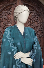 EMBROIDERED TWILL VISCOSE 3 PCS UNSTITCHED