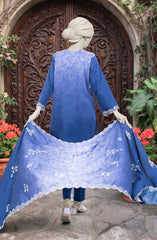 EMBROIDERED TWILL VISCOSE 3 PCS UNSTITCHED