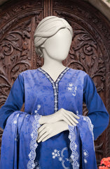 EMBROIDERED TWILL VISCOSE 3 PCS UNSTITCHED