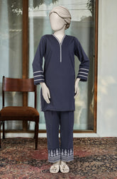 EMBROIDERED CAMBRIC STITCHED 2 PIECE