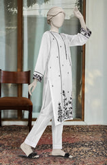 EMBROIDERED CAMBRIC STITCHED 2 PIECE