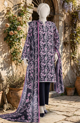 PRINTED TEXTURED LAWN 3PCS UNSTITCHED
