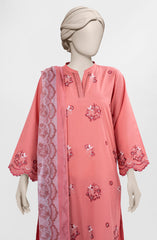 EMBROIDERED CAMBRIC STITCHED 3 PIECE