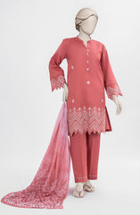 EMBROIDERED CAMBRIC STITCHED 3 PIECE