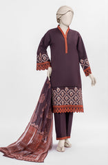 EMBROIDERED CAMBRIC STITCHED 3 PIECE