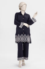 EMBROIDERED CAMBRIC STITCHED 2 PIECE