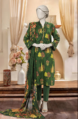 PRINTED TEXTURED CAMBRIC 3PCS UNSTITCHED