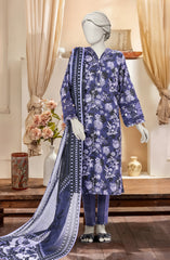 PRINTED TEXTURED CAMBRIC 3PCS UNSTITCHED