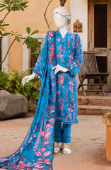 PRINTED TEXTURED VISCOSE 3PCS UNSTITCHED