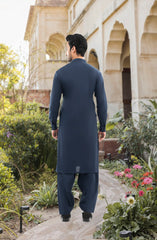 NAVY 100% COTTON KAMEEZ SHALWAR