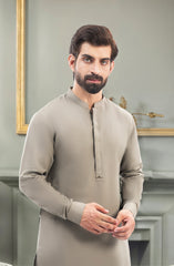 DARK-FAWN BLENDED KAMEEZ SHALWAR