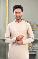 LIGHT-BEIGE BLENDED KAMEEZ SHALWAR
