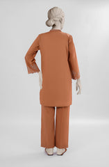 EMBROIDERED CAMBRIC STITCHED 2 PIECE