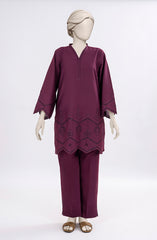 EMBROIDERED CAMBRIC STITCHED 2 PIECE