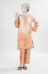 EMBROIDERED PRINTED CAMBRIC STITCHED 2 PIECE