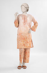 EMBROIDERED PRINTED CAMBRIC STITCHED 2 PIECE