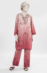 EMBROIDERED CAMBRIC STITCHED 2 PIECE