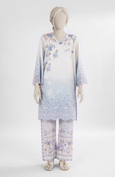 EMBROIDERED CAMBRIC STITCHED 2 PIECE