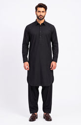 BLACK BLENDED KAMEEZ SHALWAR