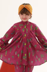 SUMMER'23 BASIC PRINTED GIRLS 2PC STITCHED SUIT