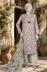 PRINTED TEXTURED LAWN 3PCS UNSTITCHED