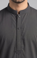 CHARCOAL BLENDED EMBROIDERED KAMEEZ SHALWAR