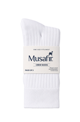 MUSAFIR ACTIVE DROPNEEDLE CREW SOCKS (PACK OF 3)