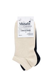 MUSAFIR ACTIVE DROP NEEDLE LOW CUT SOCKS (PACK OF 4)