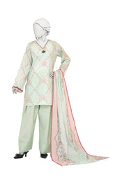 PRINTED TEXTURED LAWN 3PCS UNSTITCHED