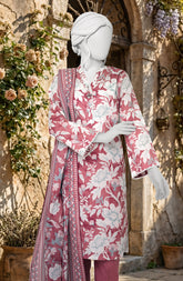 PRINTED TEXTURED LAWN 3PCS UNSTITCHED