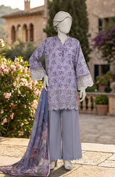 EMBROIDERED PRINTED LAWN 3PCS UNSTITCHED