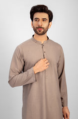 PRE WINTER'23 MEN KURTA CASUAL LIGHT BROWN