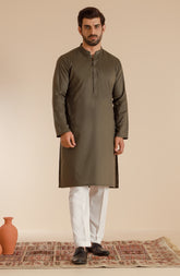 MEN KURTA MEHNDI GREEN