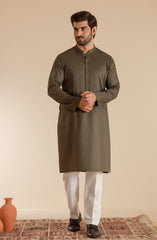 MEN KURTA MEHNDI GREEN